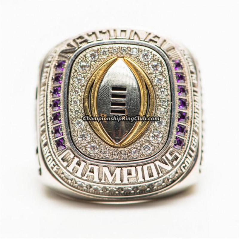 2019 LSU Tigers CFP National Championship Ring (Silver)